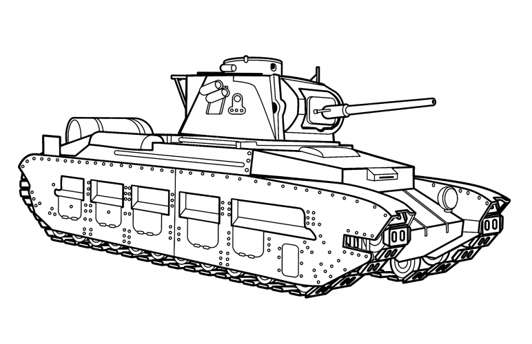 Medium infantry tank Matilda Mk ll (UK) coloring page