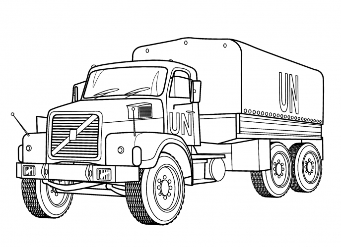 Heavy truck Volvo N10 (Sweden) coloring page