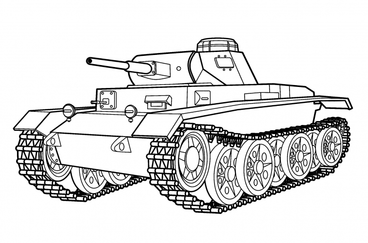 Medium tank Pz.Kpfw.lll (Germany) coloring page
