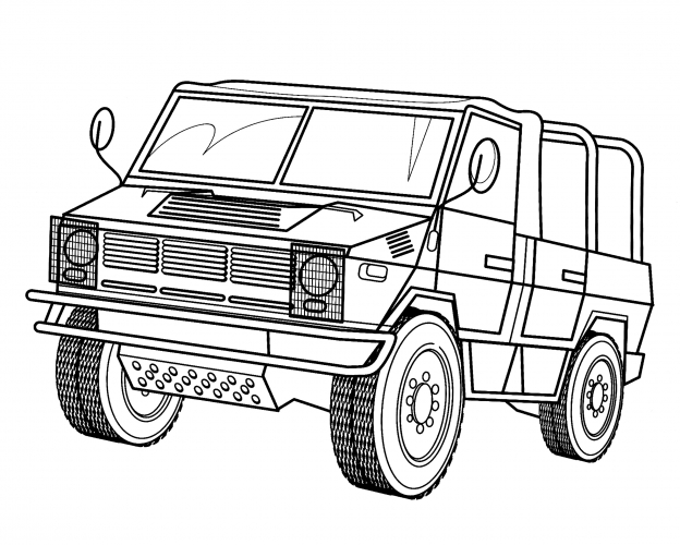 Tactical vehicle Iveco VM90 Torpedo (Italy) coloring page