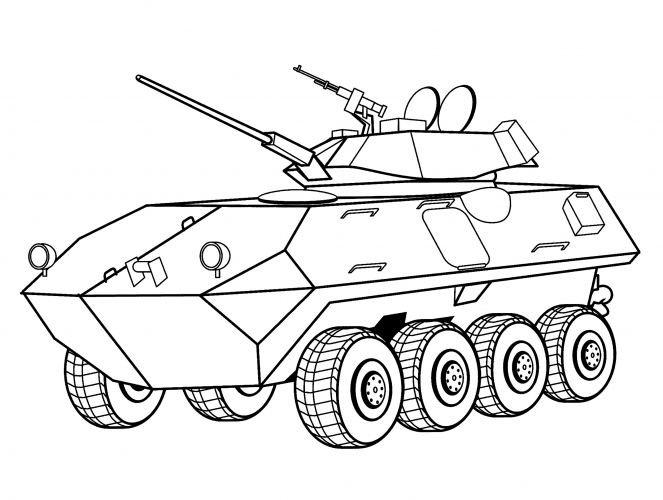 MOWAG Piranha infantry fighting vehicle (Switzerland) coloring page
