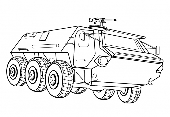 Armored personnel carrier TPz 1 Fuchs (Germany) coloring page