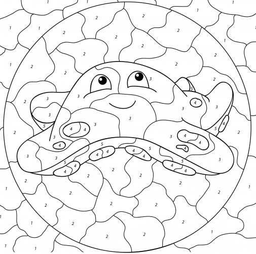 Unusual octopus coloring page