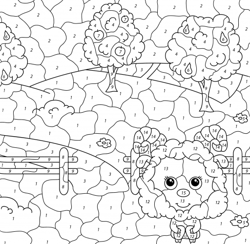 The lamb is walking in the garden coloring page