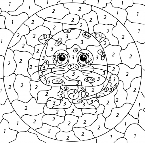 Cute otter coloring page