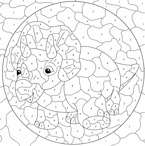 Amazing Triceratops coloring page