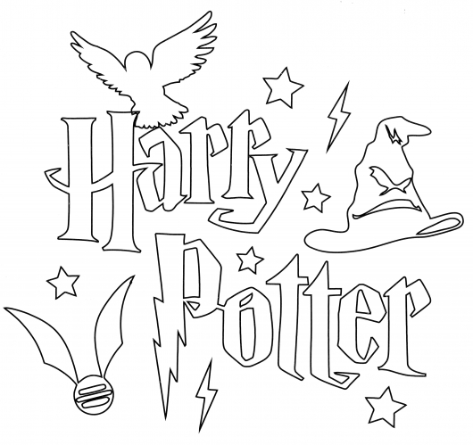 Harry Potter logo coloring page