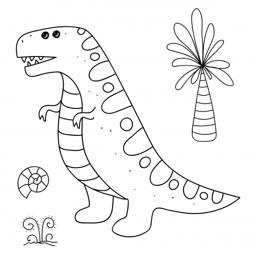 Tyrannosaurus with small eyes coloring page