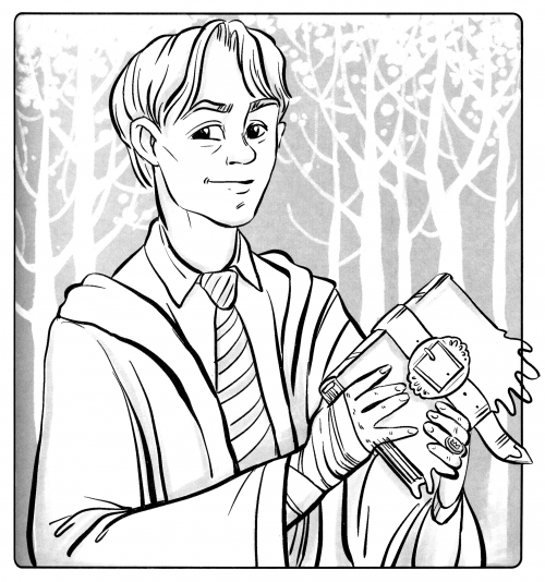 Evil Draco Malfoy coloring page