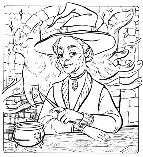 Professor McGonagall coloring page