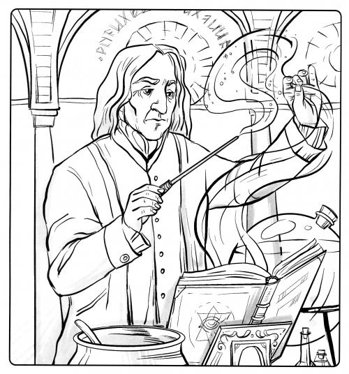 Professor Severus Snape coloring page