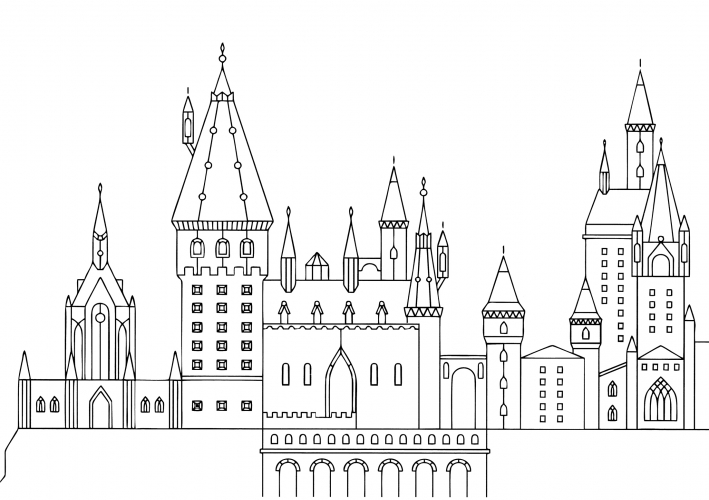 Hogwarts Castle coloring page