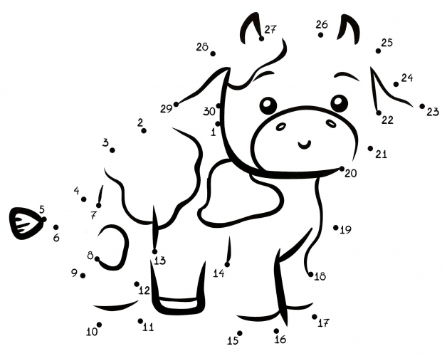 Naughty Little Cow coloring page