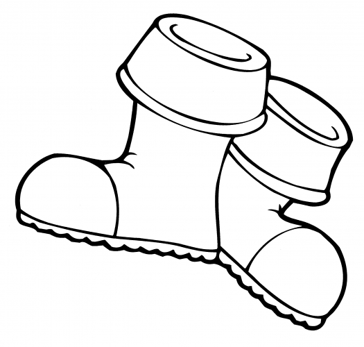 Firefighter's safety boots coloring page