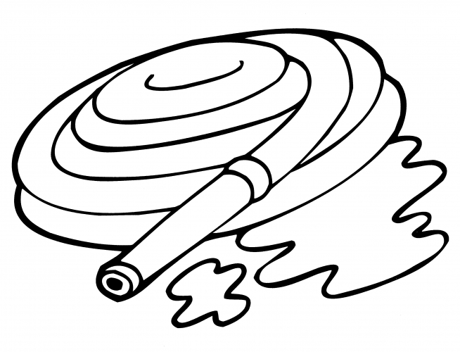 Fire extinguishing hose coloring page