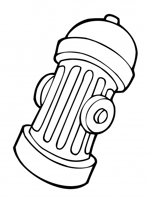 Street hydrant coloring page