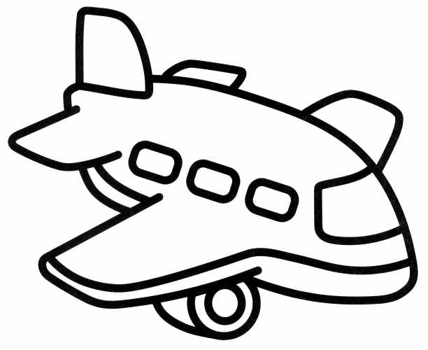 Plane with Windows coloring page