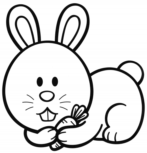 Sweet bunny coloring page