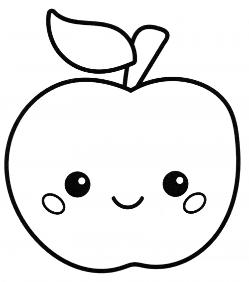 Lovely apple coloring page