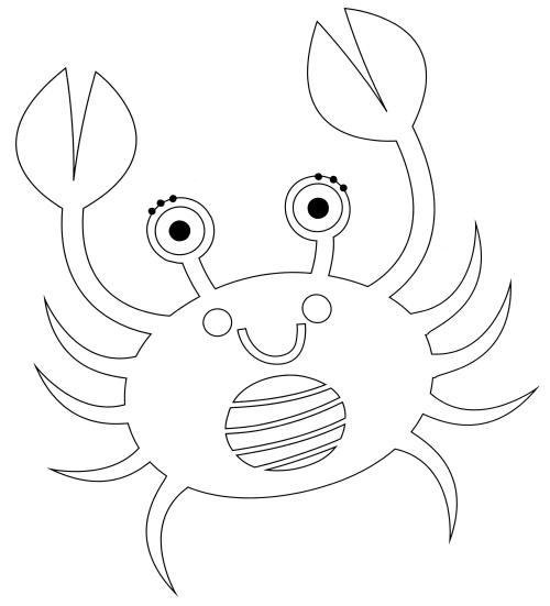Eye crab coloring page