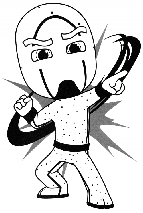 Night Ninja saw something coloring page