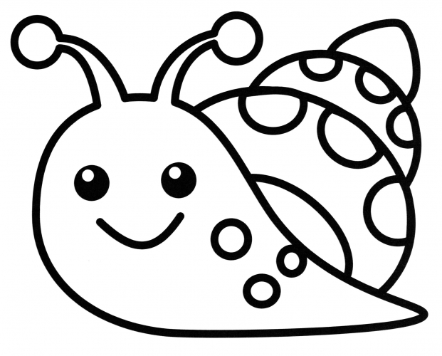 Fun snail coloring page