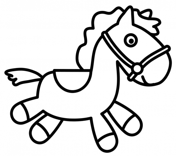 Cute little horse coloring page