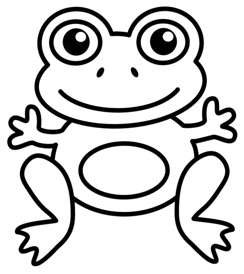 Jolly frog coloring page