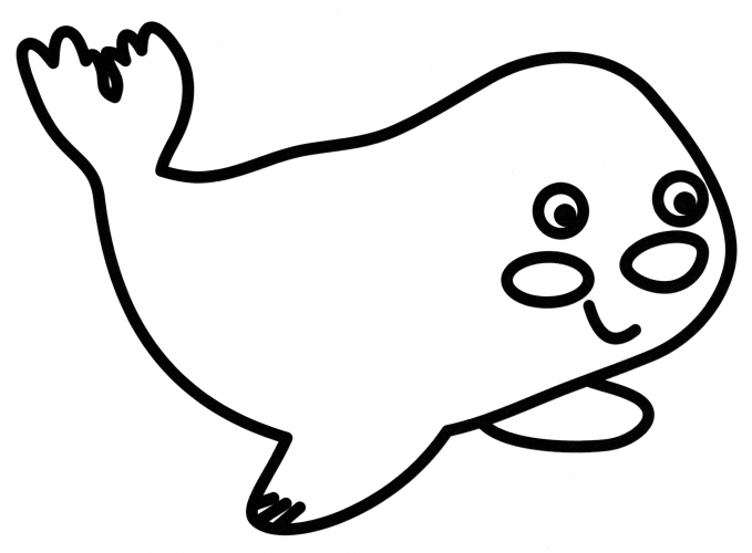 Little seal coloring page