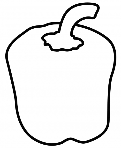 Juicy pepper coloring page