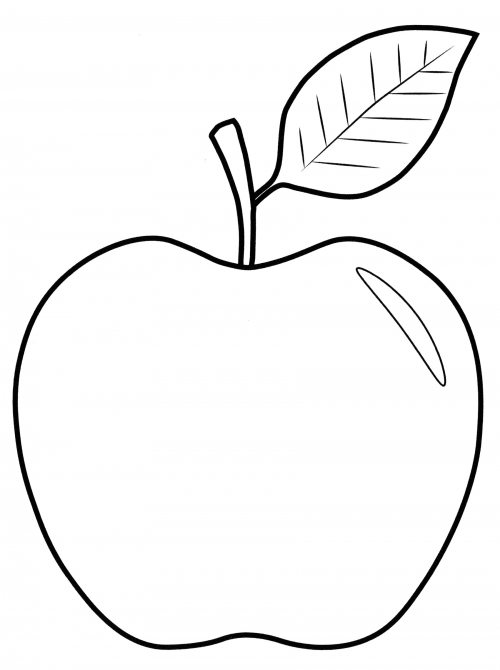 Tasty apple coloring page