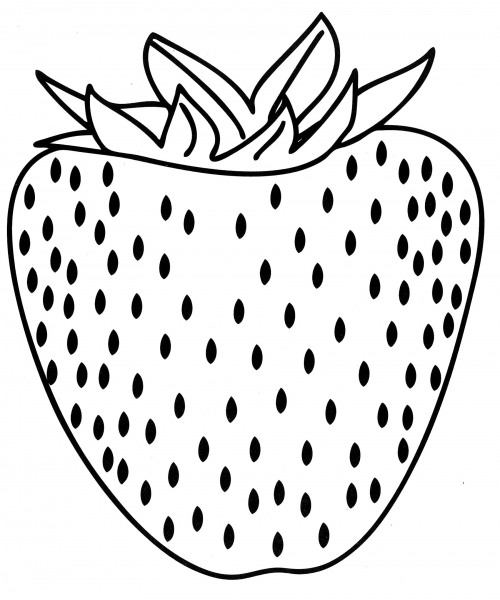 Big Strawberry coloring page