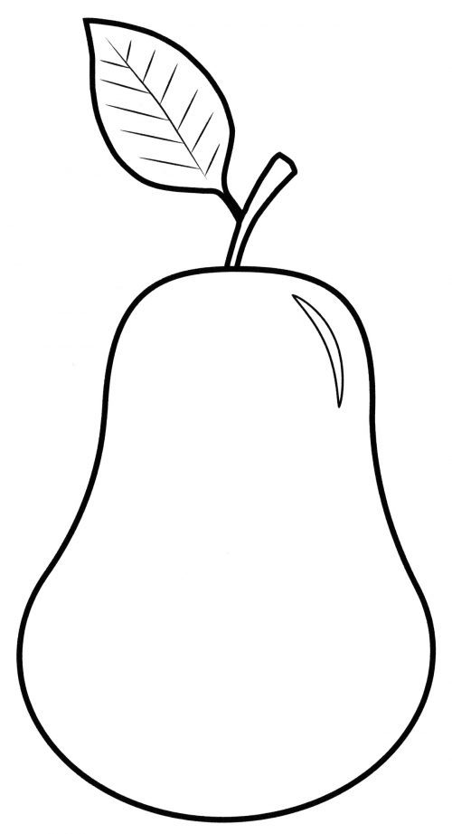 Beautiful pear coloring page