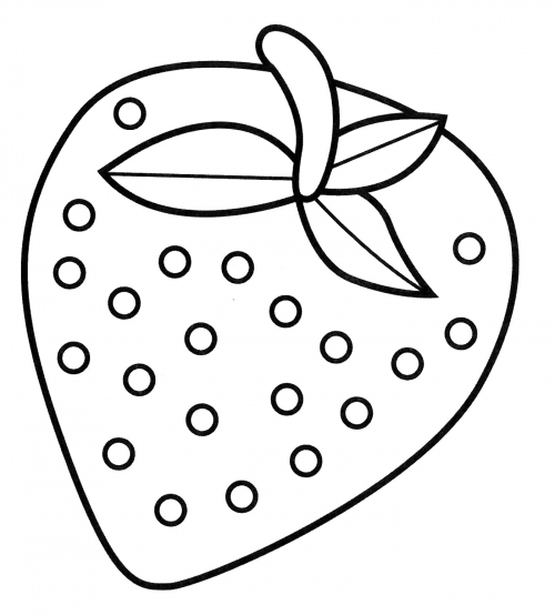 Strawberry on a twig coloring page