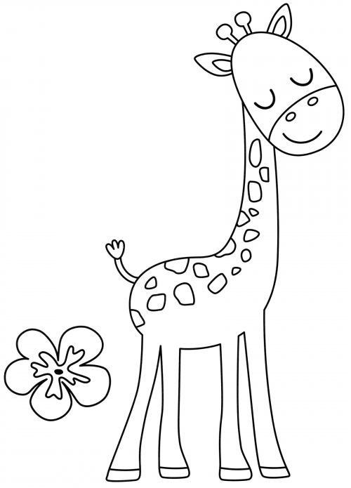 Good giraffe coloring page