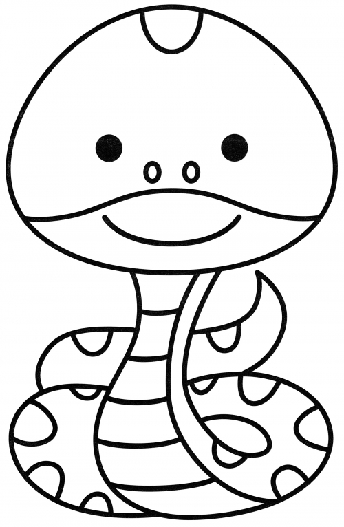 Little snake coloring page