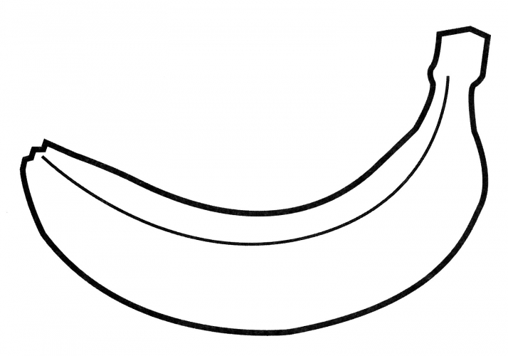 Ripe banana coloring page