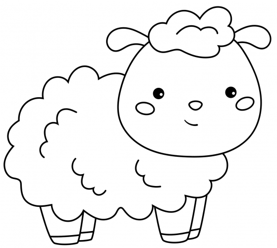 Little sheep coloring page