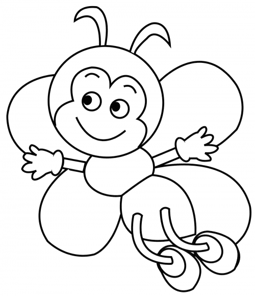 Little bee coloring page