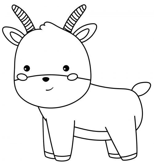 Little goat coloring page
