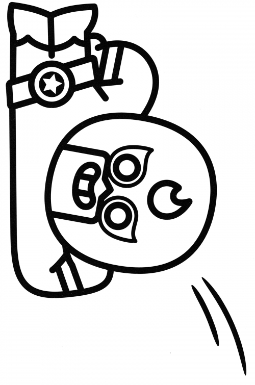 El Primo upside down coloring page