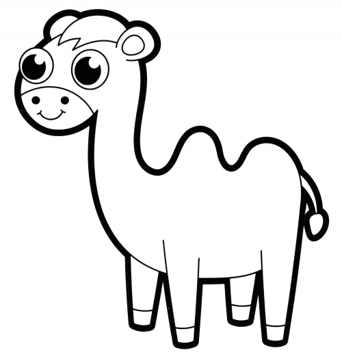 Little camel coloring page