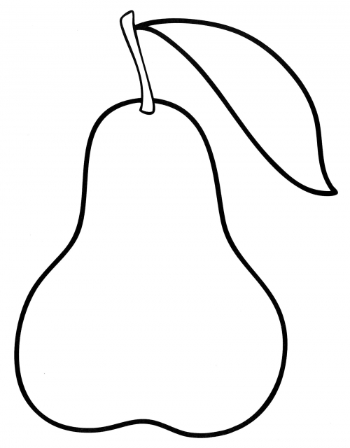 Ripe pear coloring page