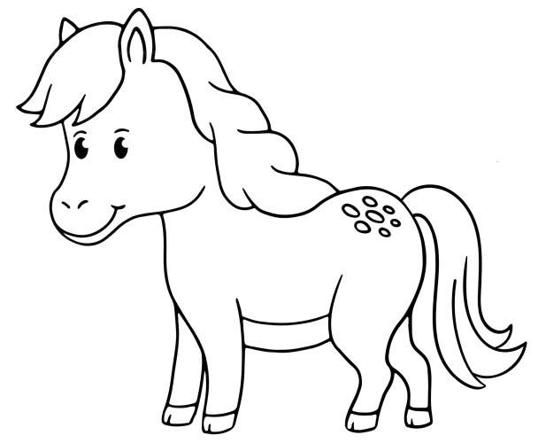 Pony horse coloring page