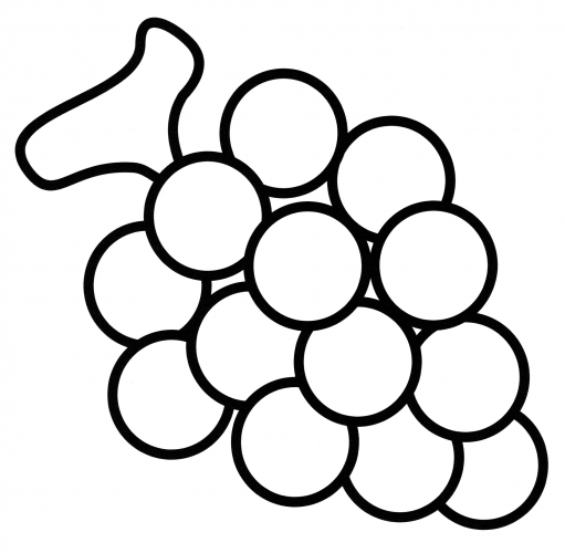 Sprig of delicious grapes coloring page