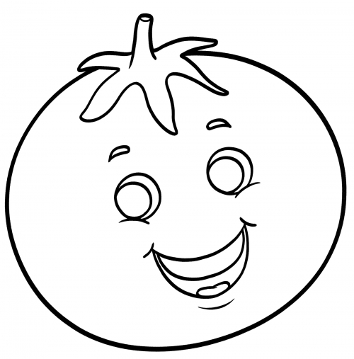 Lucky tomato coloring page