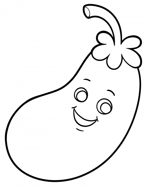 Sweet aubergine coloring page