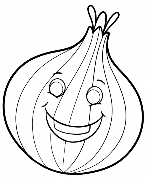 Jolly onion coloring page