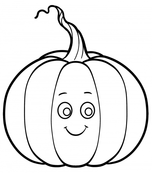 Big pumpkin coloring page