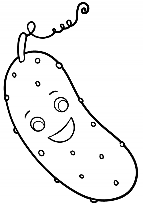 Little cucumber coloring page